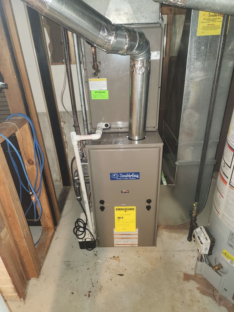 Furnace replacement by Trouble Free HVAC technicians